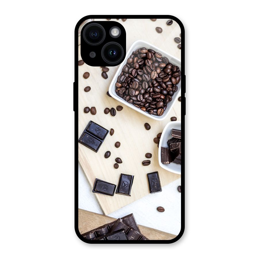Coffee Beans and Chocolate Glass Back Case for iPhone 14