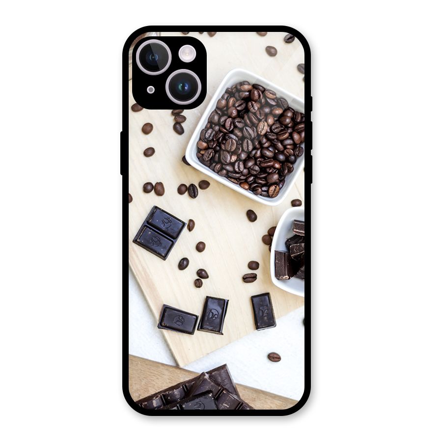 Coffee Beans and Chocolate Glass Back Case for iPhone 14 Plus