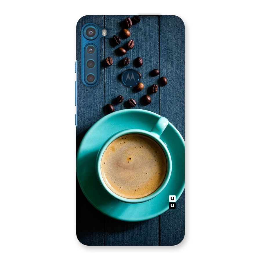 Coffee Beans and Cup Back Case for Motorola One Fusion Plus