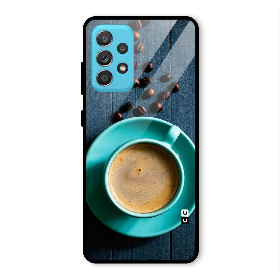 Coffee Beans and Cup Glass Back Case for Galaxy A52s 5G