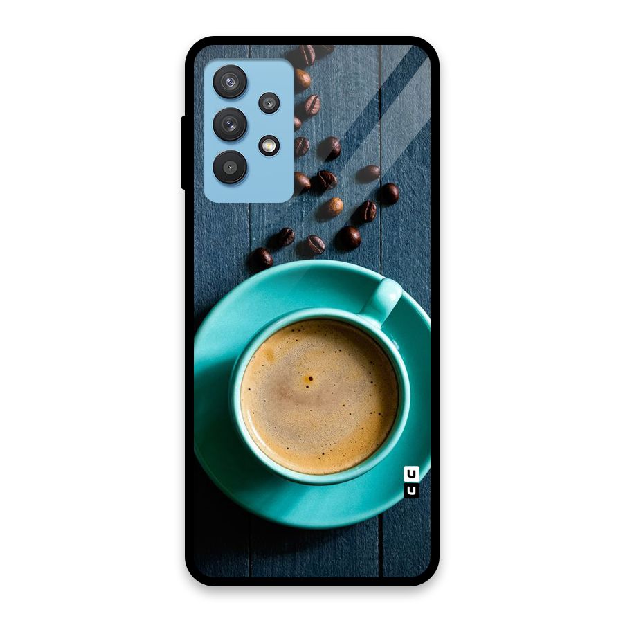 Coffee Beans and Cup Glass Back Case for Galaxy M32 5G