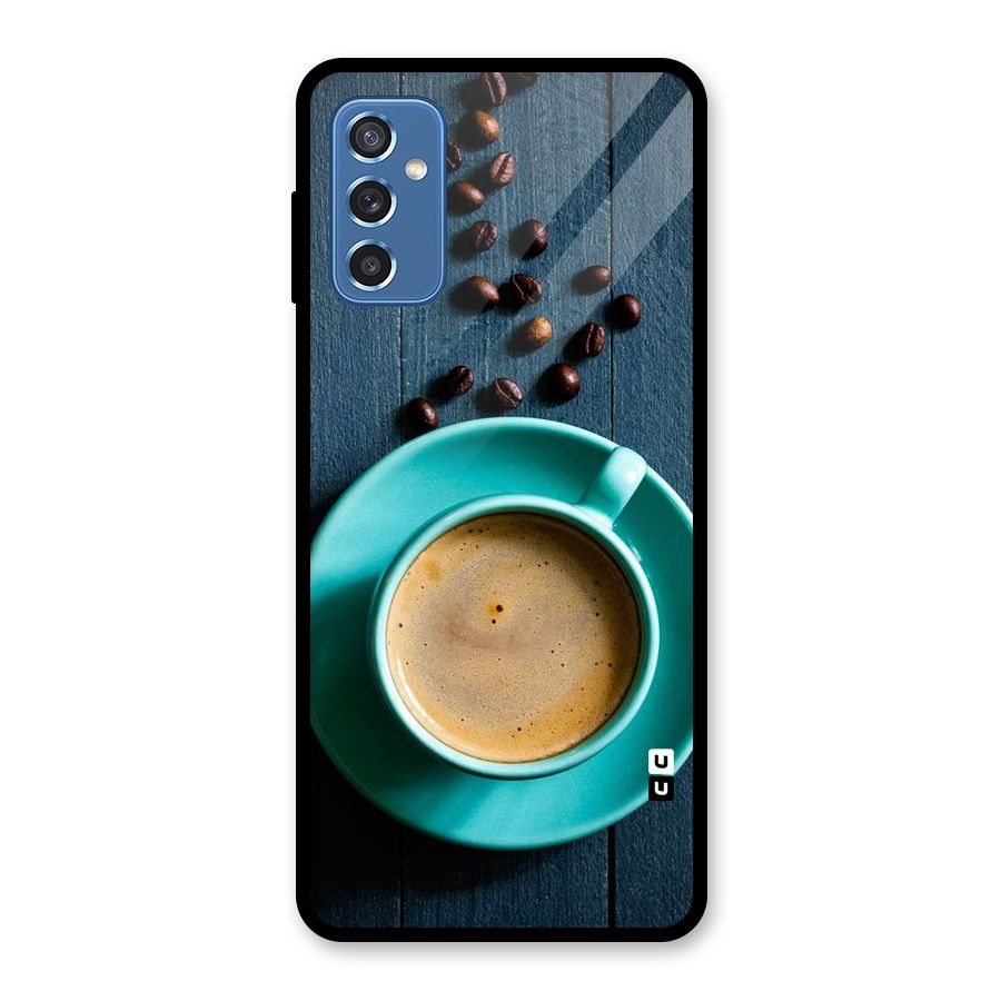 Coffee Beans and Cup Glass Back Case for Galaxy M52 5G