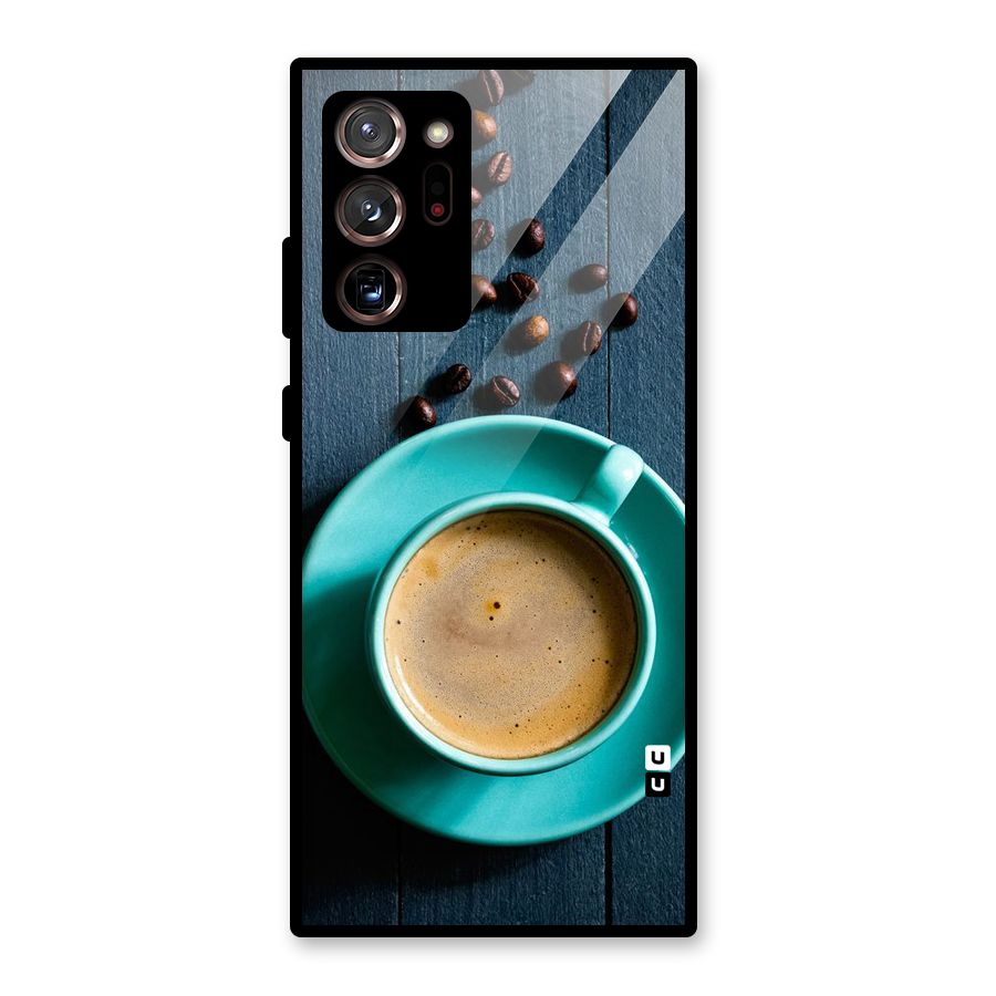 Coffee Beans and Cup Glass Back Case for Galaxy Note 20 Ultra 5G