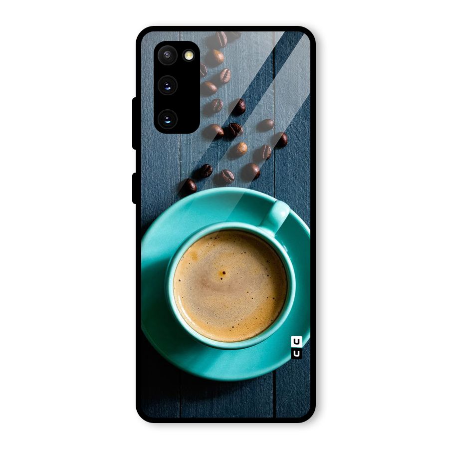 Coffee Beans and Cup Glass Back Case for Galaxy S20 FE 5G