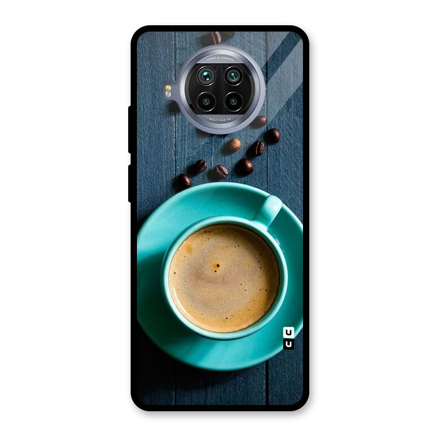 Coffee Beans and Cup Glass Back Case for Mi 10i