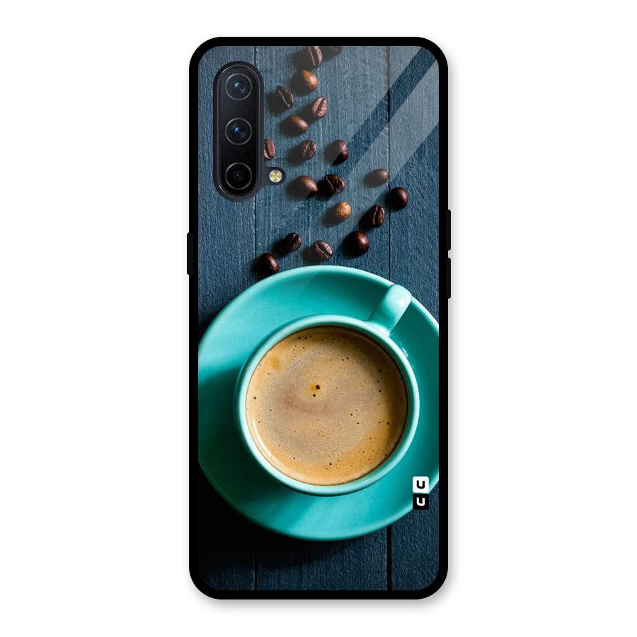 Coffee Beans and Cup Glass Back Case for OnePlus Nord CE 5G