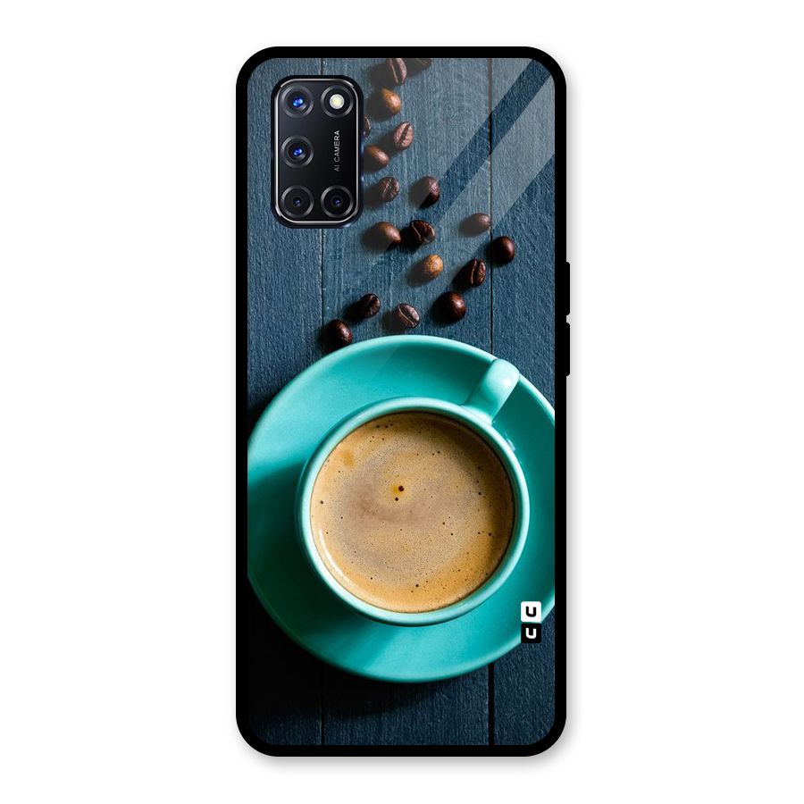 Coffee Beans and Cup Glass Back Case for Oppo A52
