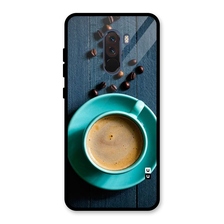 Coffee Beans and Cup Glass Back Case for Poco F1