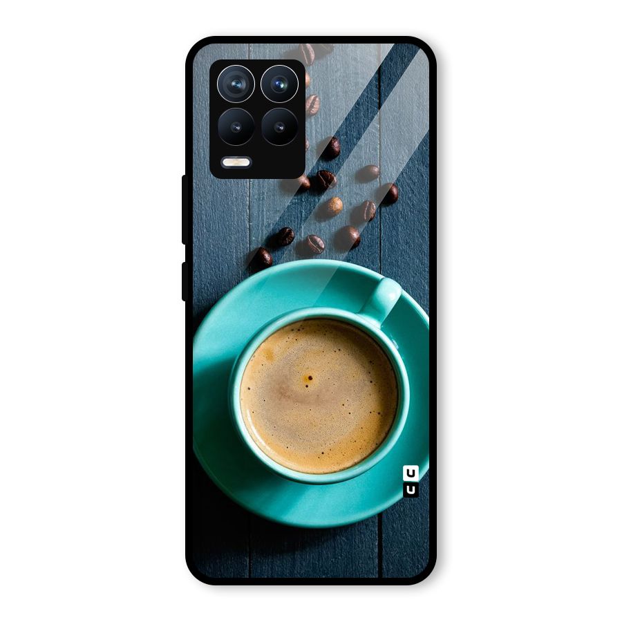 Coffee Beans and Cup Glass Back Case for Realme 8 Pro
