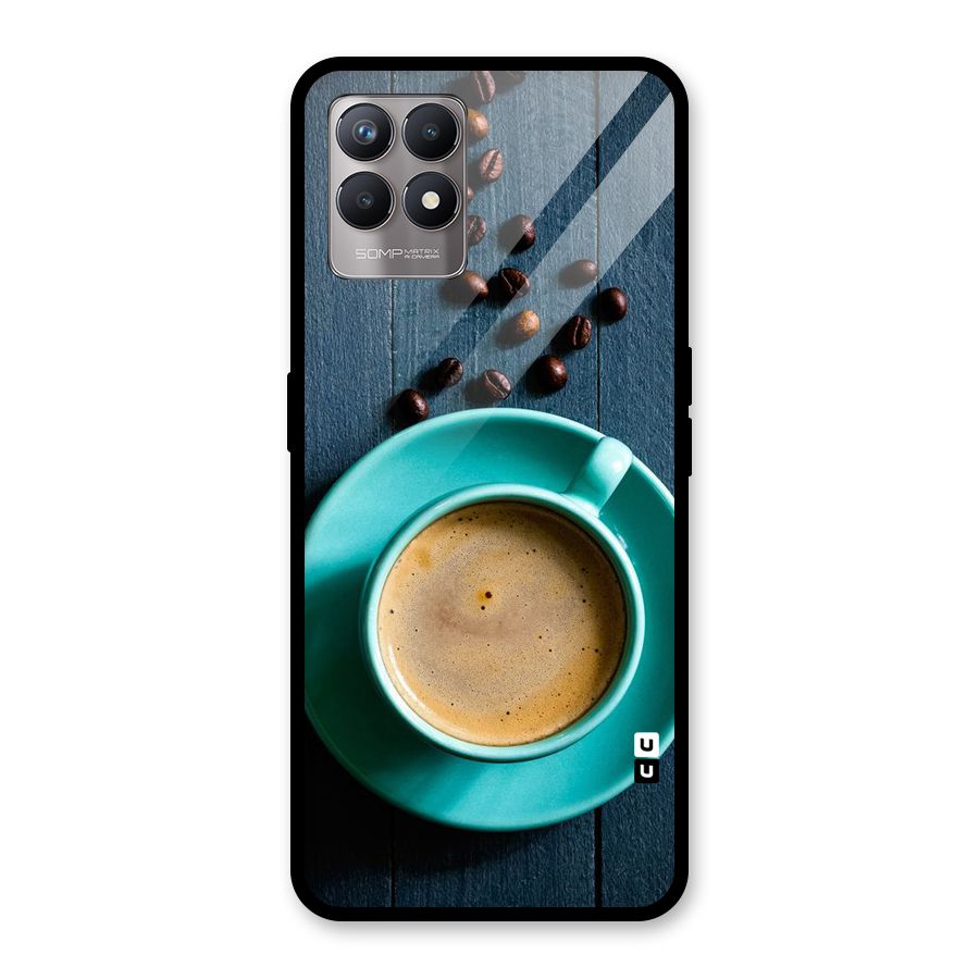 Coffee Beans and Cup Glass Back Case for Realme Narzo 50