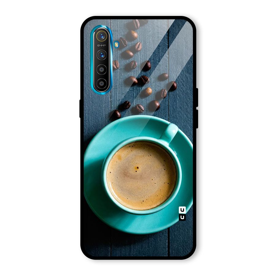 Coffee Beans and Cup Glass Back Case for Realme X2