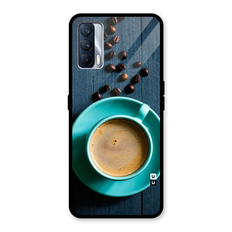 Coffee Beans and Cup Glass Back Case for Realme X7