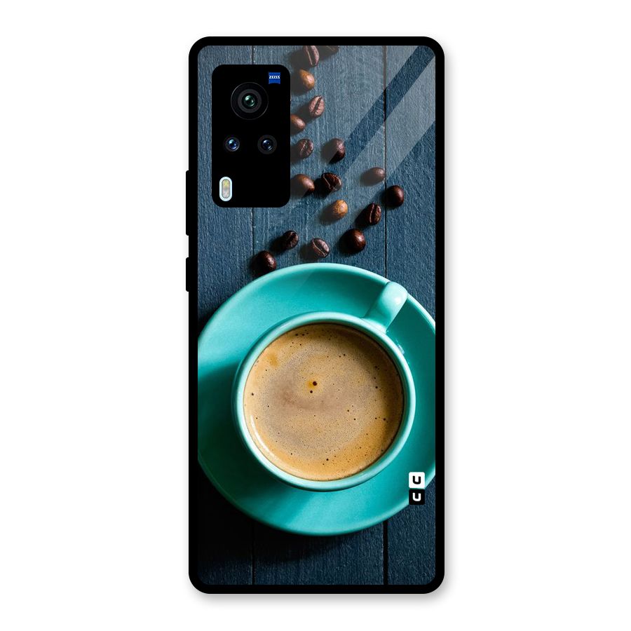 Coffee Beans and Cup Glass Back Case for Vivo X60 Pro