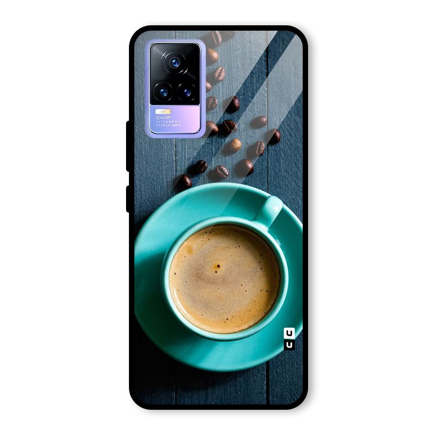 Coffee Beans and Cup Glass Back Case for Vivo Y73