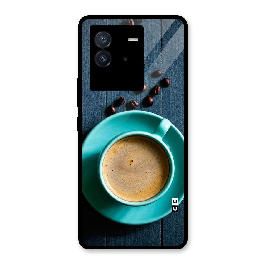 Coffee Beans and Cup Glass Back Case for Vivo iQOO Neo 6 5G