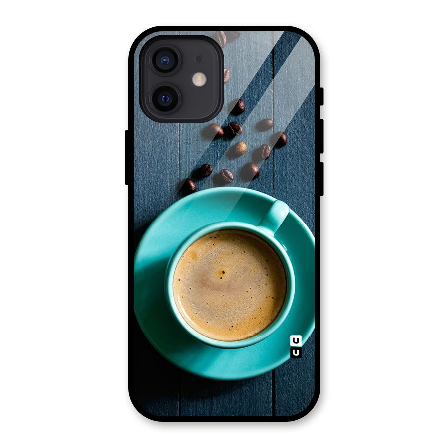 Coffee Beans and Cup Glass Back Case for iPhone 12