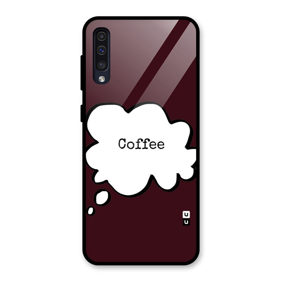 Coffee Bubble Glass Back Case for Galaxy A50