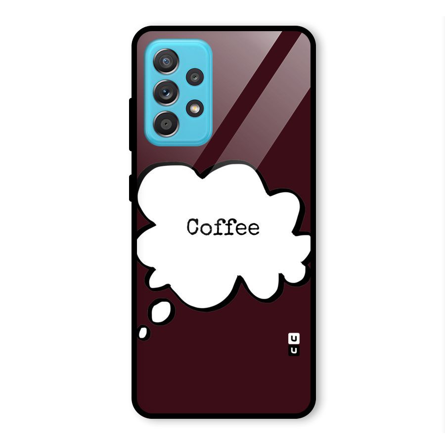 Coffee Bubble Glass Back Case for Galaxy A52