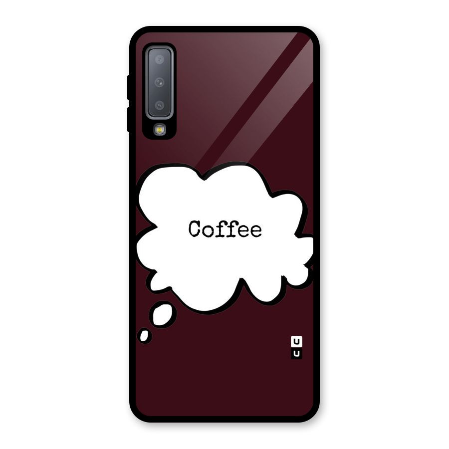 Coffee Bubble Glass Back Case for Galaxy A7 (2018)