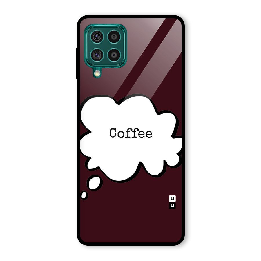 Coffee Bubble Glass Back Case for Galaxy F62