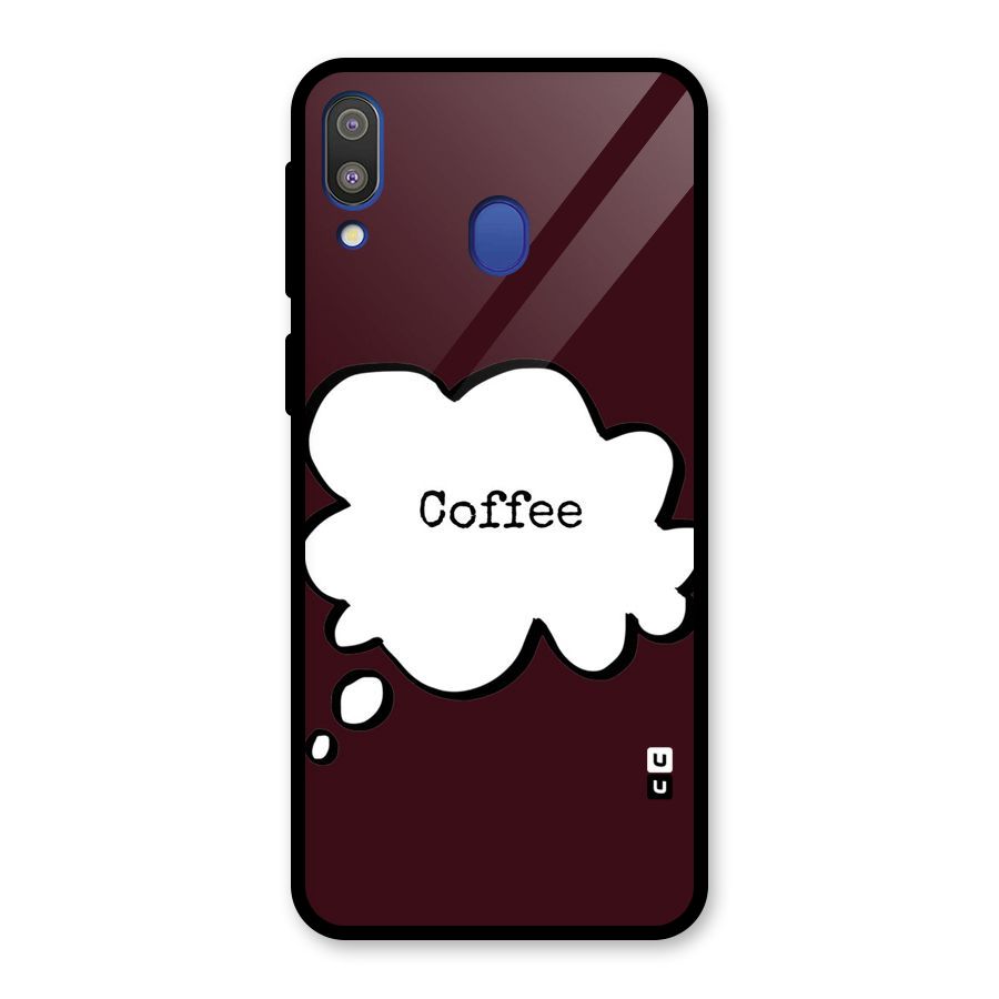 Coffee Bubble Glass Back Case for Galaxy M20