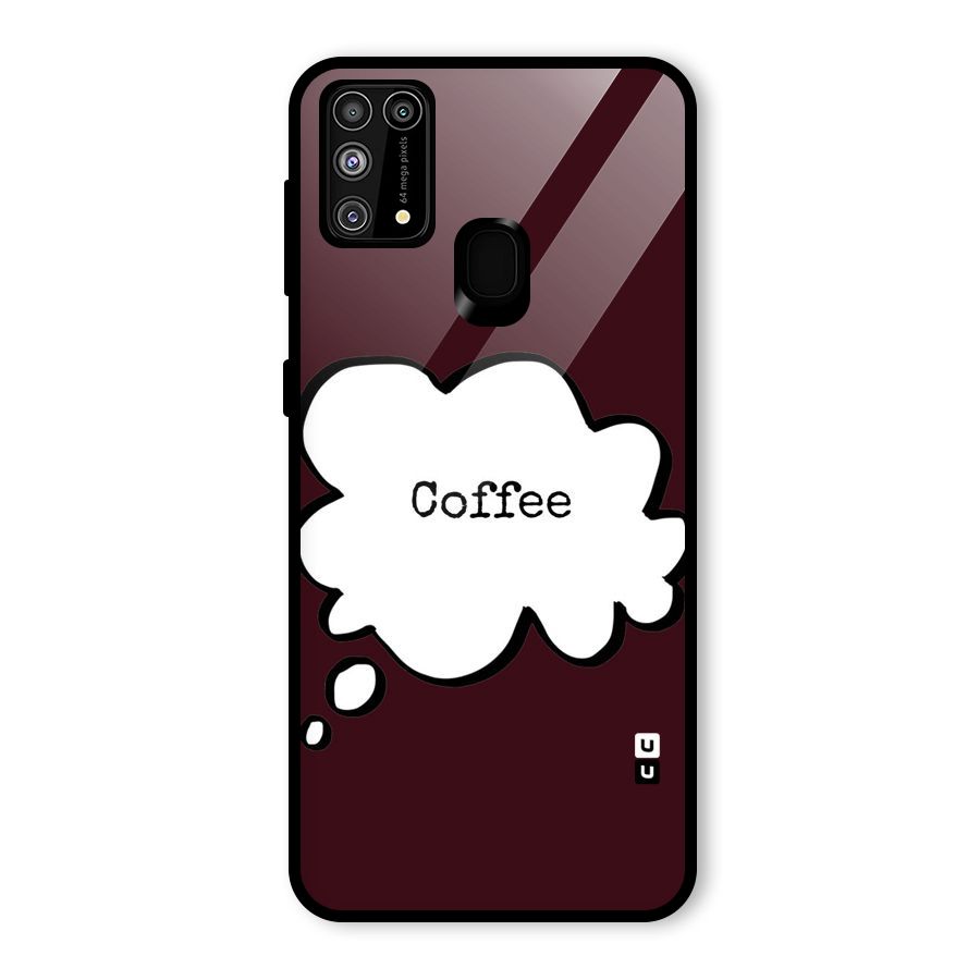 Coffee Bubble Glass Back Case for Galaxy M31