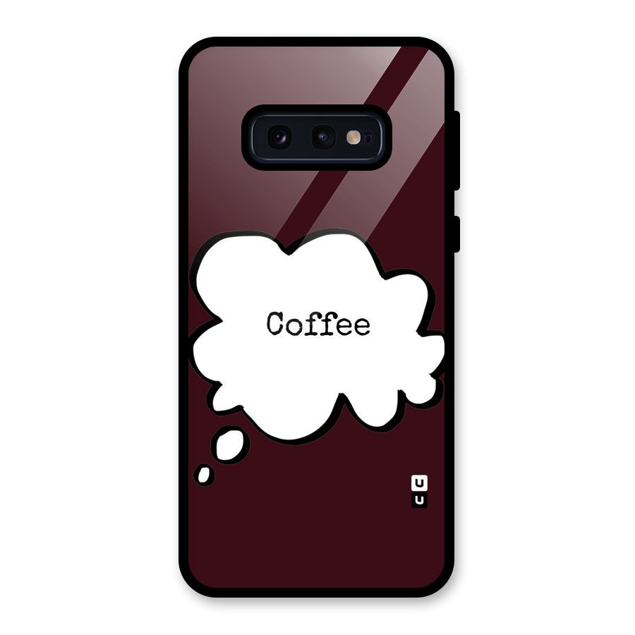 Coffee Bubble Glass Back Case for Galaxy S10e