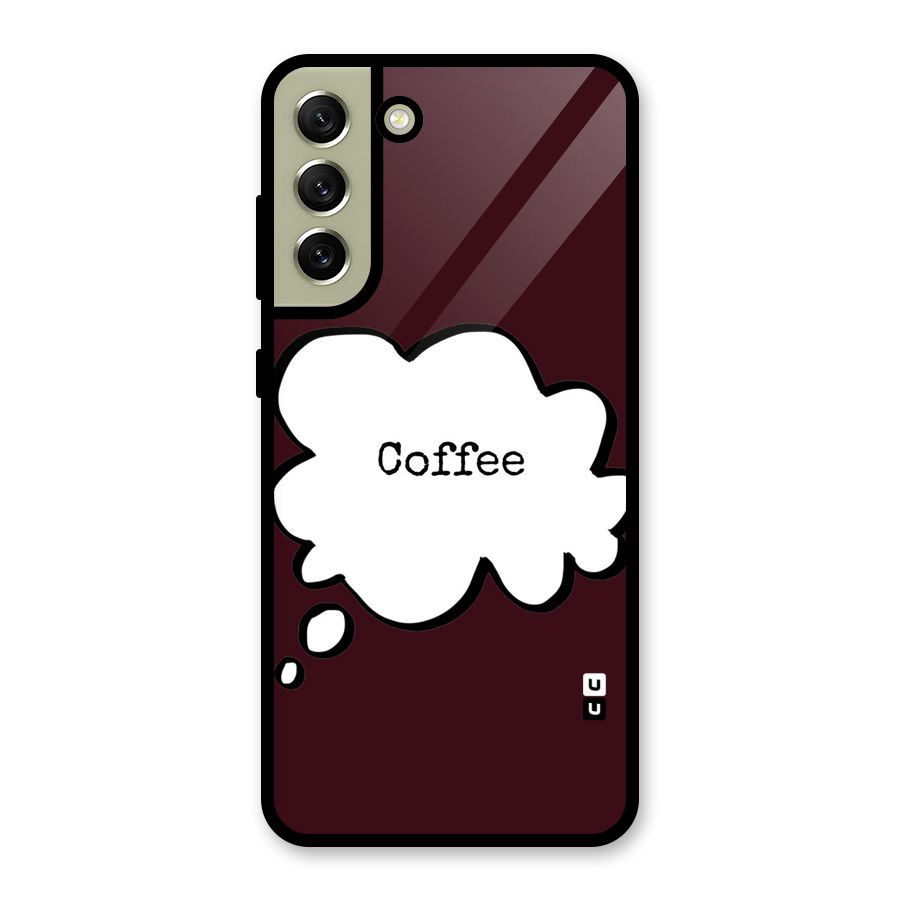 Coffee Bubble Glass Back Case for Galaxy S21 FE 5G