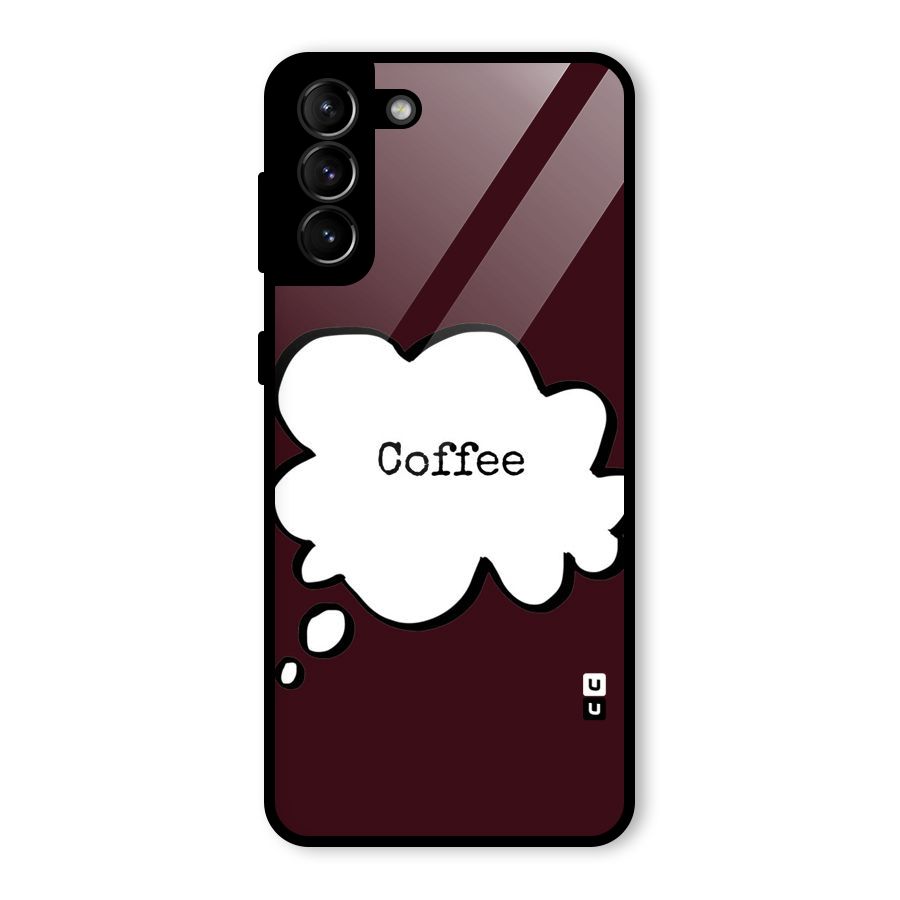 Coffee Bubble Glass Back Case for Galaxy S21 Plus