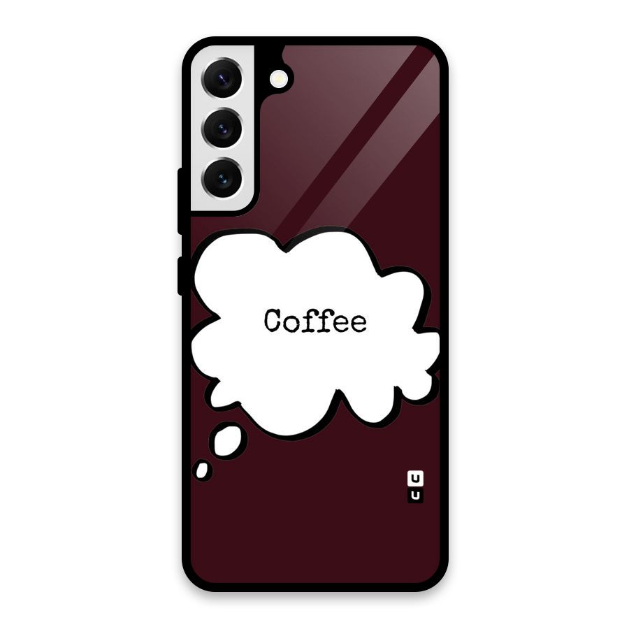 Coffee Bubble Glass Back Case for Galaxy S22 Plus 5G