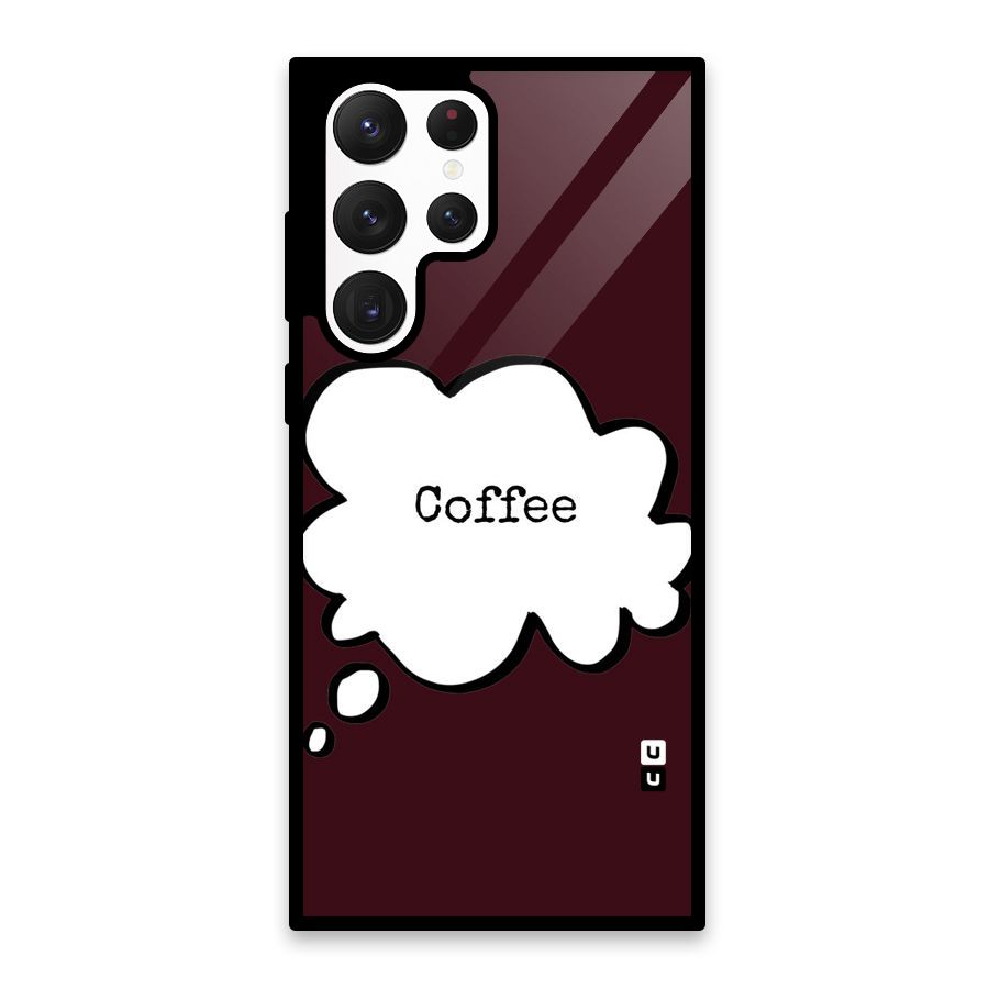 Coffee Bubble Glass Back Case for Galaxy S22 Ultra 5G