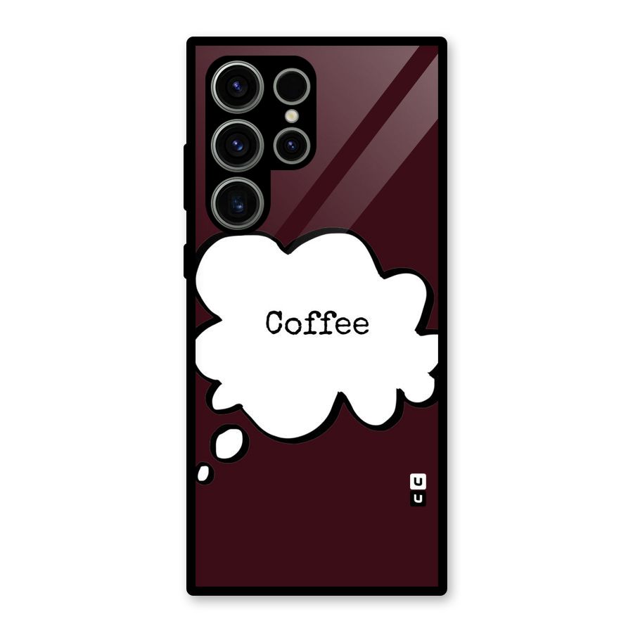 Coffee Bubble Glass Back Case for Galaxy S23 Ultra