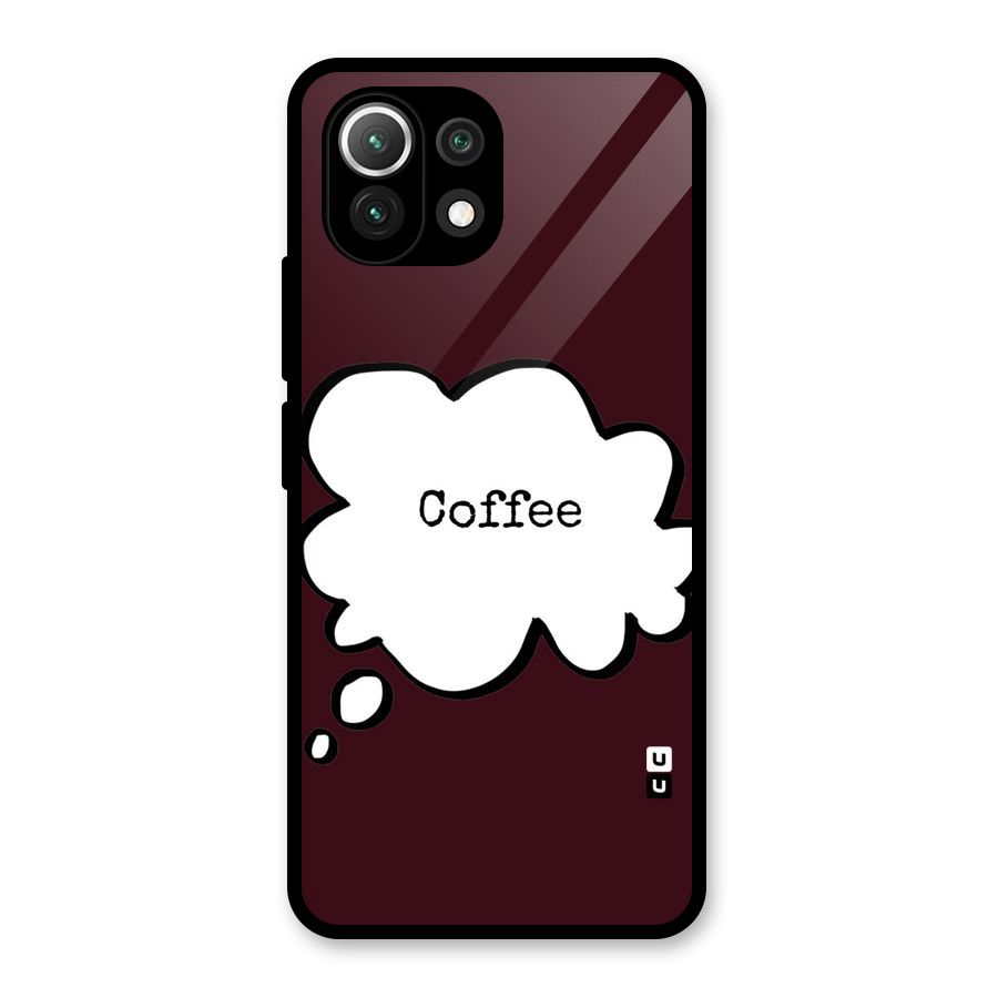 Coffee Bubble Glass Back Case for Mi 11 Lite NE 5G