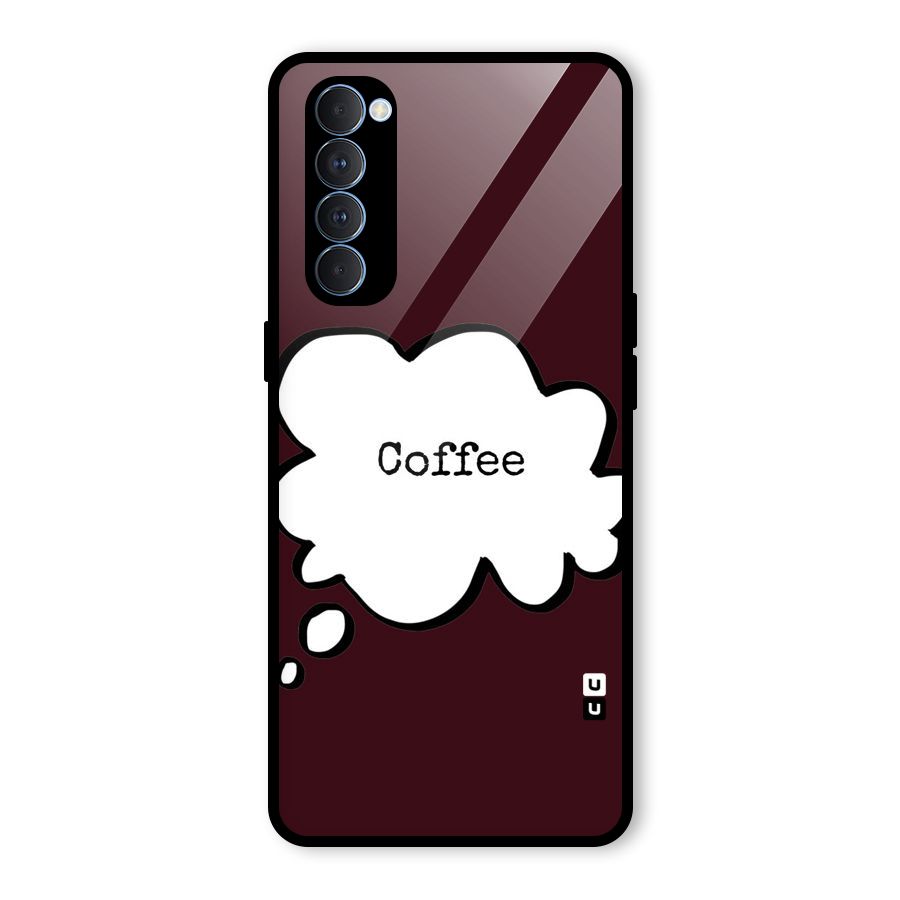 Coffee Bubble Glass Back Case for Oppo Reno4 Pro