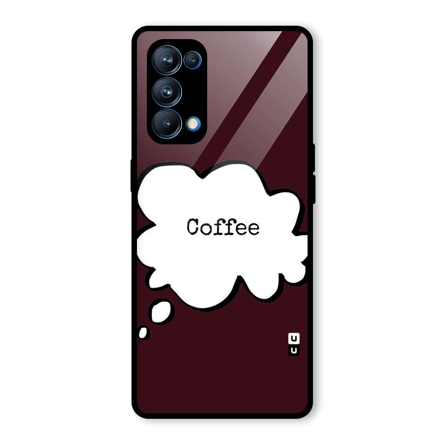 Coffee Bubble Glass Back Case for Oppo Reno5 Pro 5G