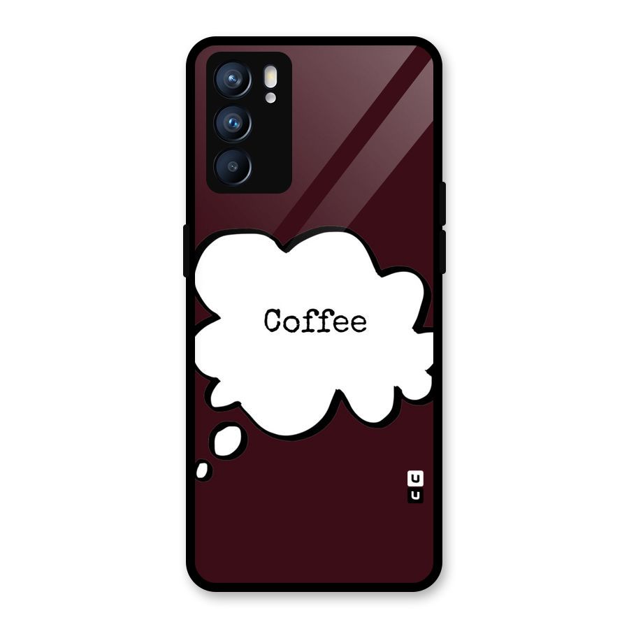 Coffee Bubble Glass Back Case for Oppo Reno6 5G