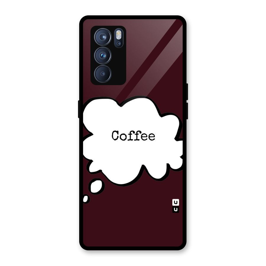 Coffee Bubble Glass Back Case for Oppo Reno6 Pro 5G