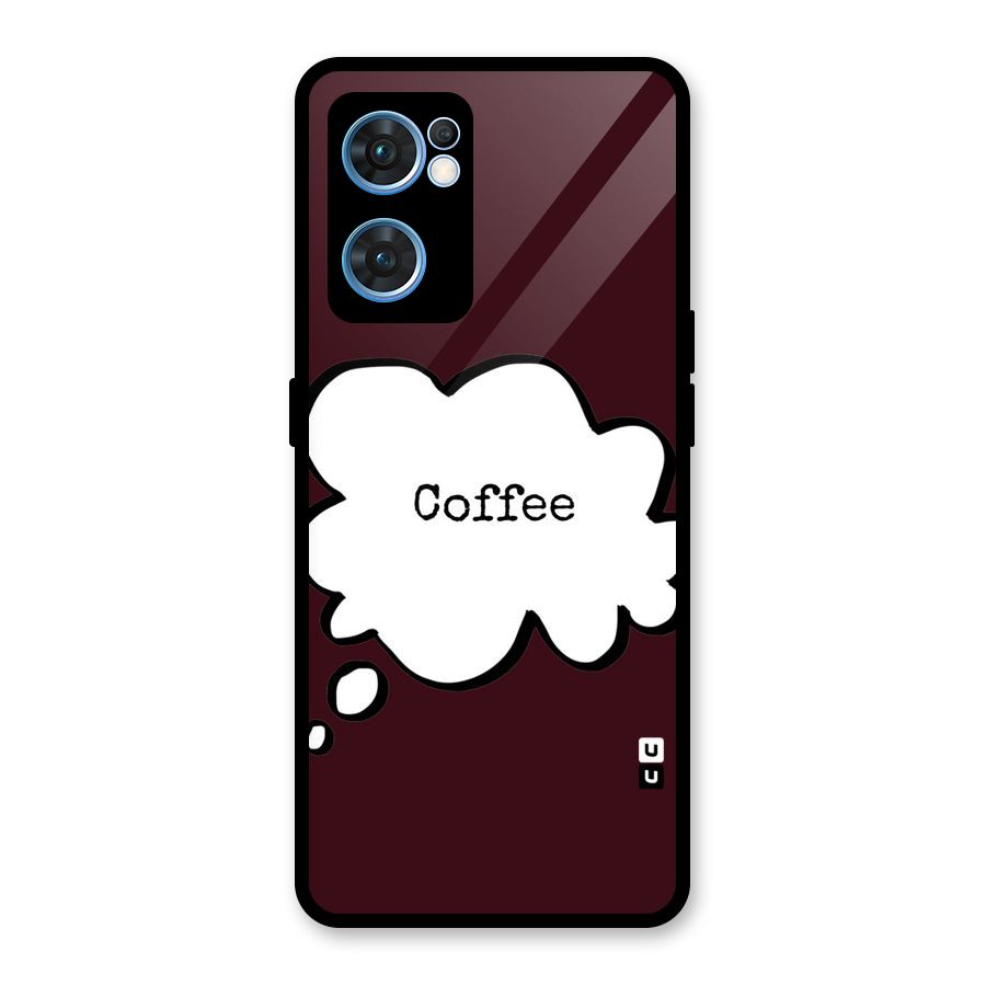 Coffee Bubble Glass Back Case for Oppo Reno7 5G