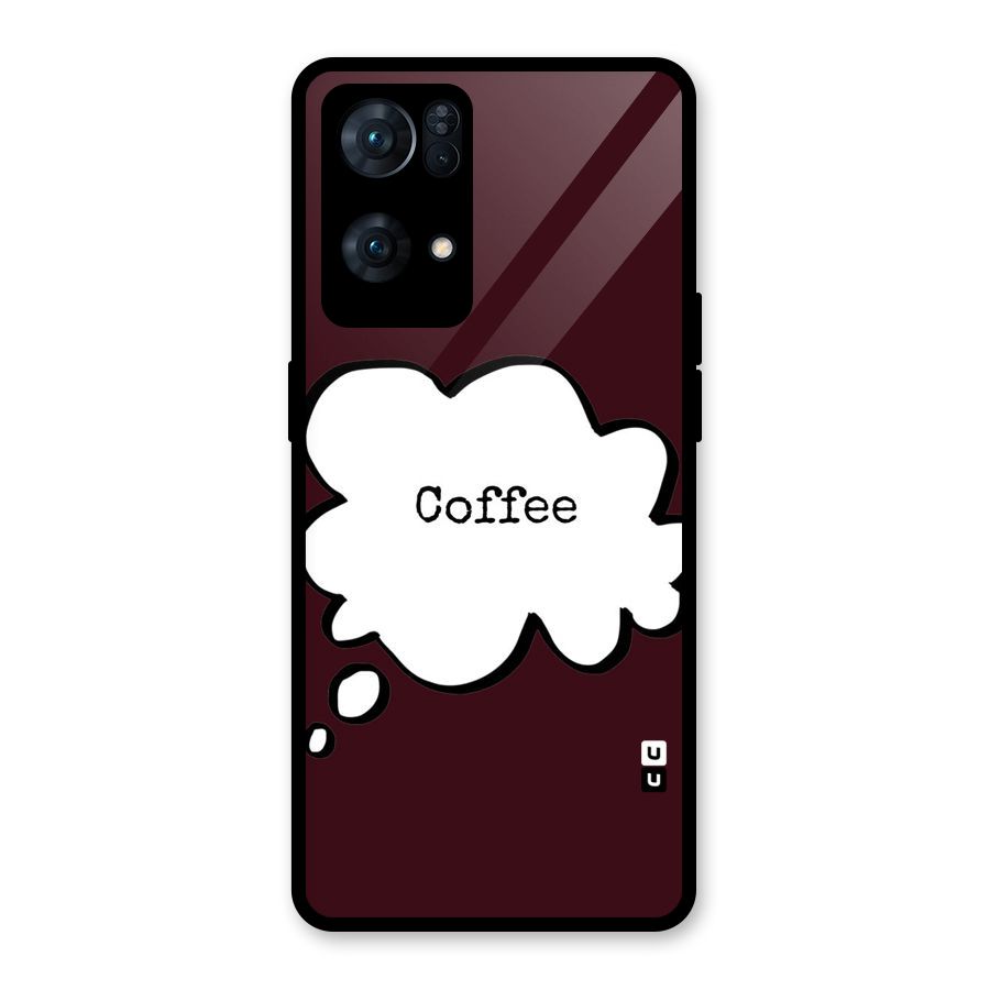 Coffee Bubble Glass Back Case for Oppo Reno7 Pro 5G
