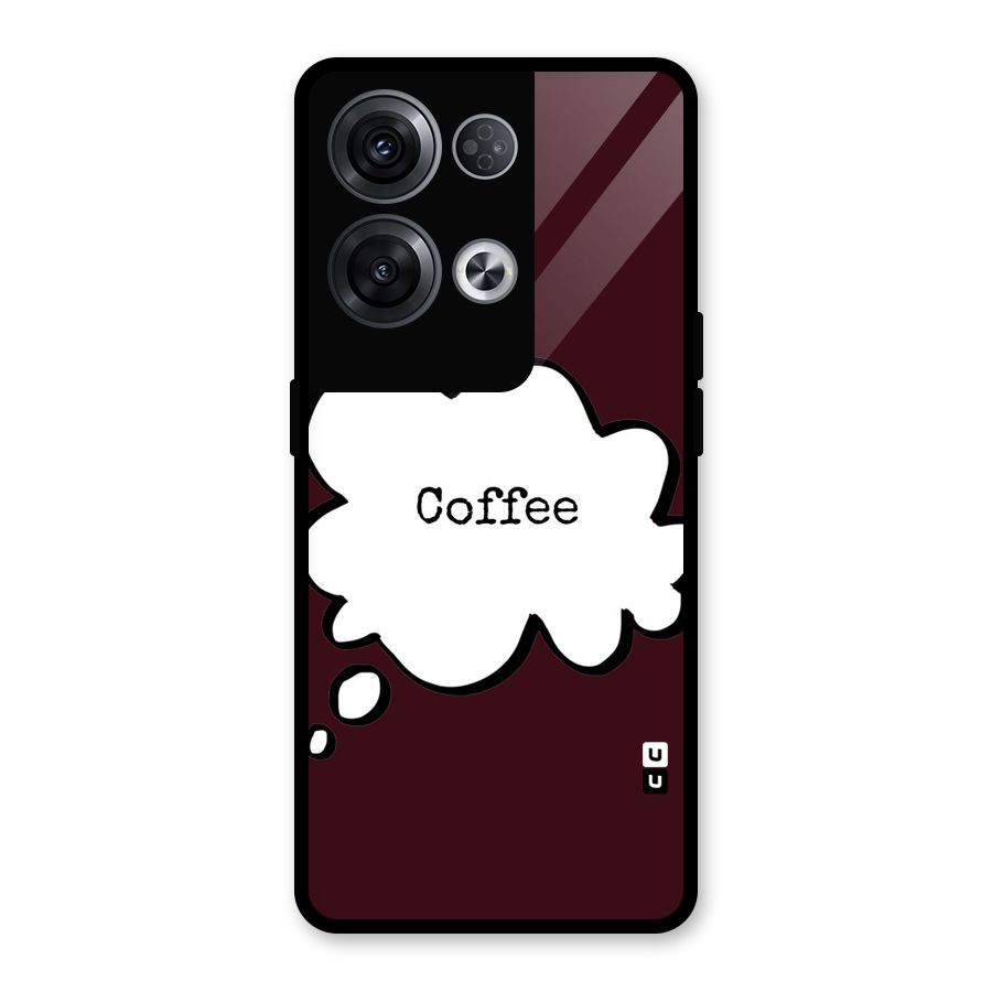 Coffee Bubble Glass Back Case for Oppo Reno8 Pro 5G