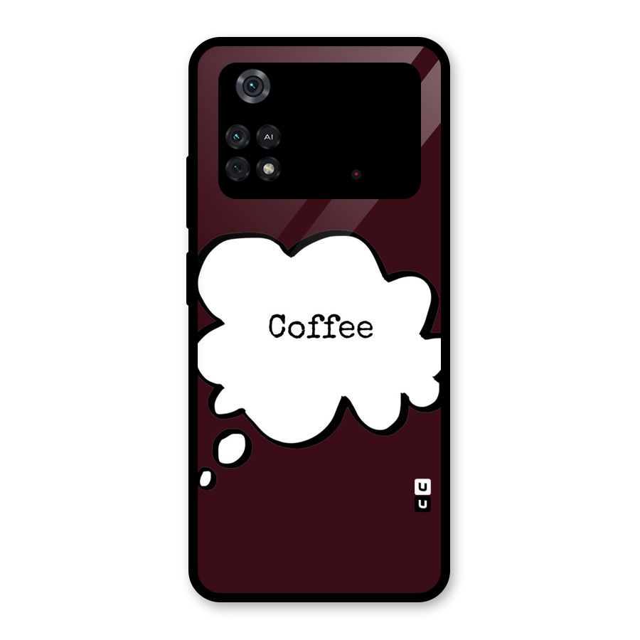 Coffee Bubble Glass Back Case for Poco M4 Pro 4G