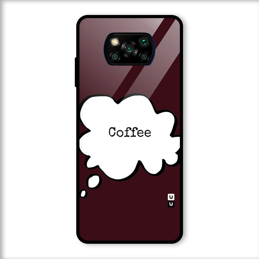 Coffee Bubble Glass Back Case for Poco X3