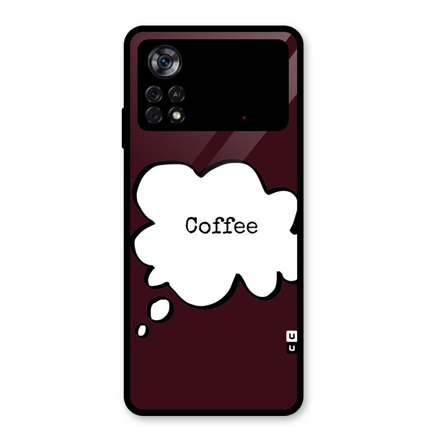 Coffee Bubble Glass Back Case for Poco X4 Pro 5G