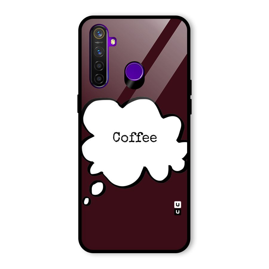 Coffee Bubble Glass Back Case for Realme 5 Pro