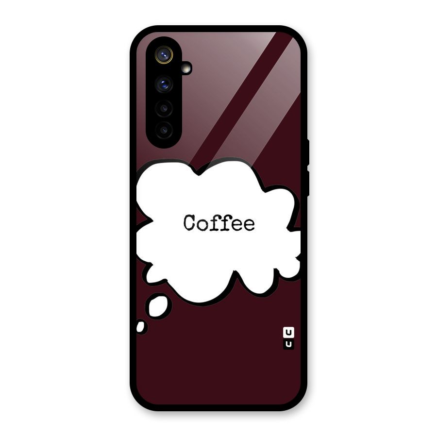 Coffee Bubble Glass Back Case for Realme 6