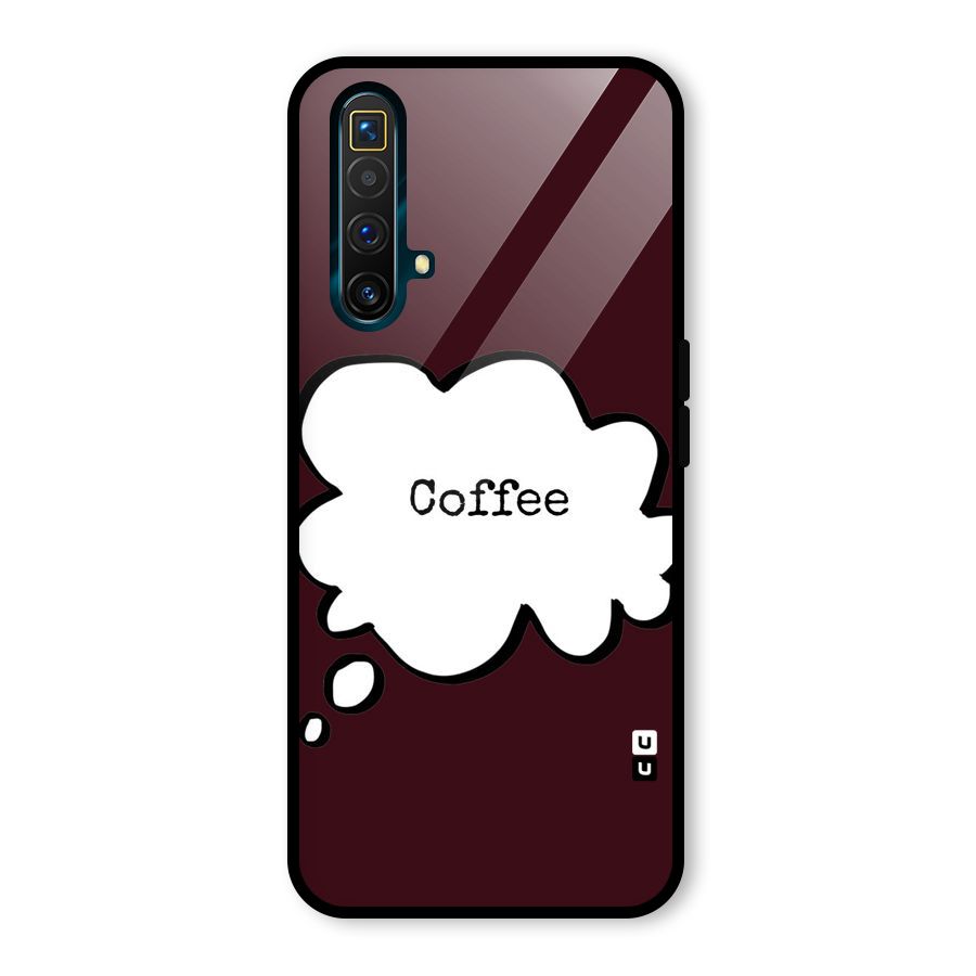Coffee Bubble Glass Back Case for Realme X3 SuperZoom