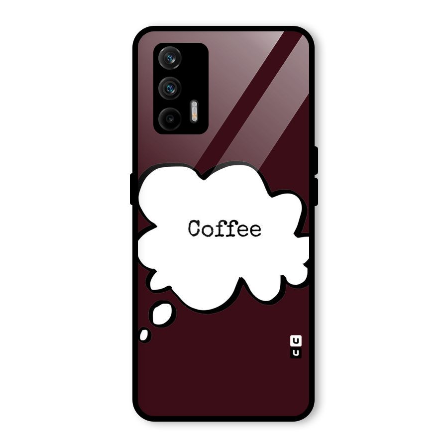 Coffee Bubble Glass Back Case for Realme X7 Max