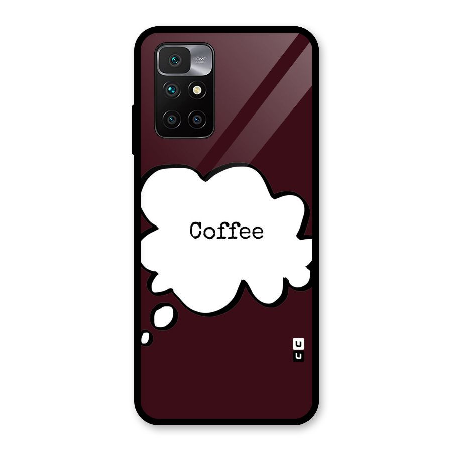 Coffee Bubble Glass Back Case for Redmi 10 Prime