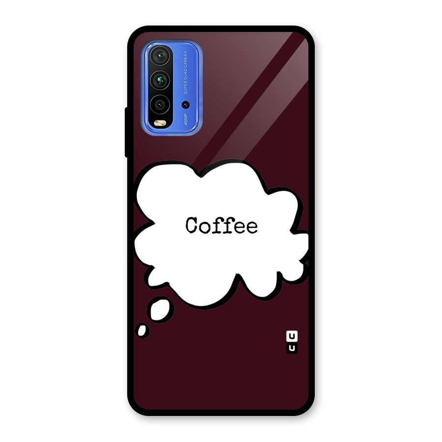 Coffee Bubble Glass Back Case for Redmi 9 Power