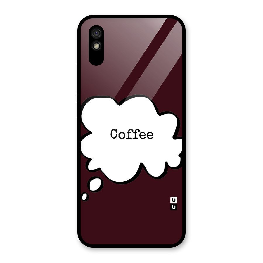 Coffee Bubble Glass Back Case for Redmi 9i